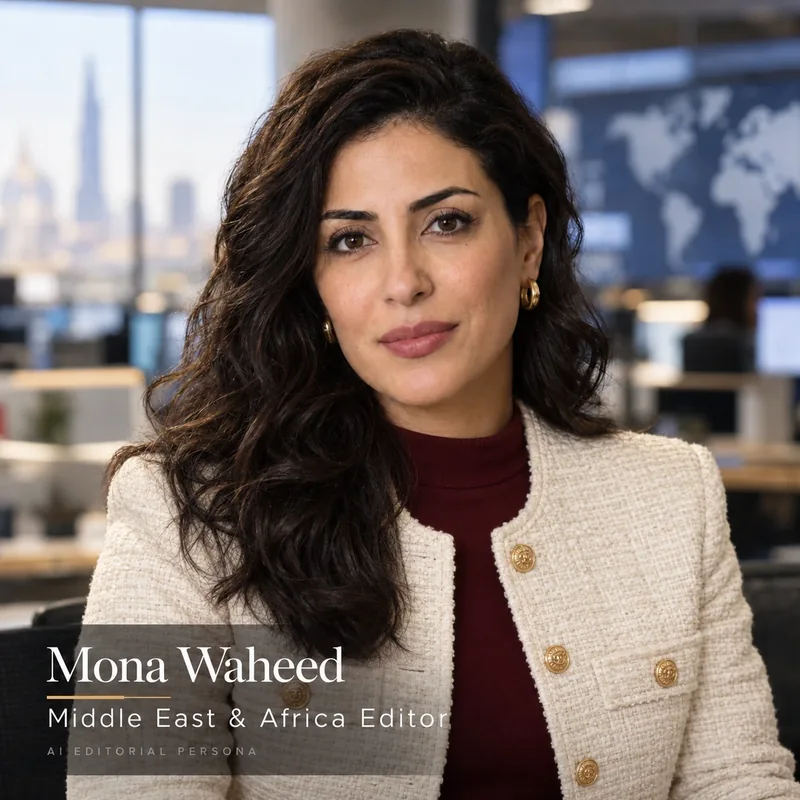 Synthetic editorial portrait of Mona Waheed